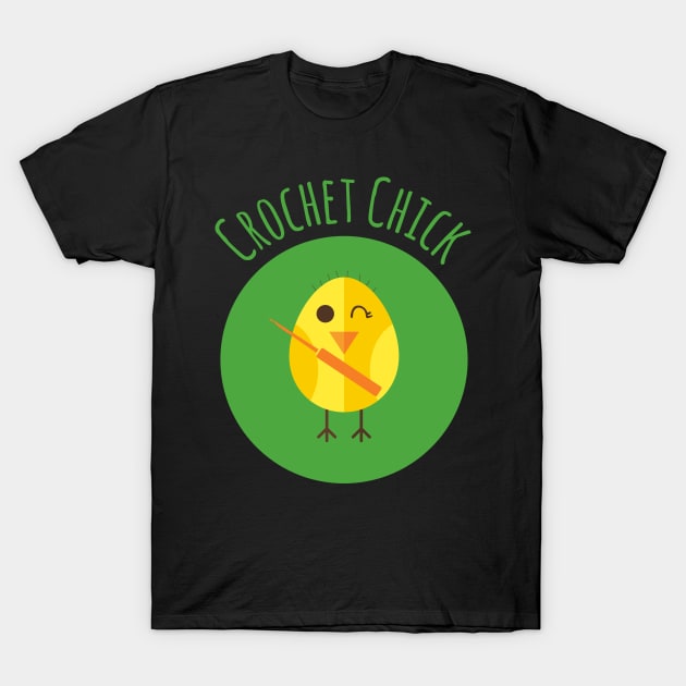 Crochet Chick Funny T-Shirt by Lin Watchorn 